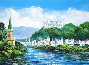 Art hand Auction 岩田広一｢ザルツブルク｣ /キャンバスに油彩4号/オーストリアの風景/雄大なアルプス/中世が息づく美しい街/真作保証/売切り/ENCHANTE, 絵画, 油彩, 自然, 風景画