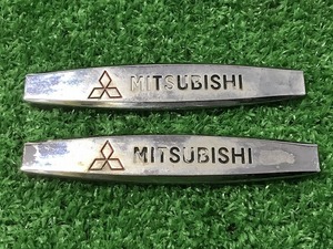 MITSUBISHI ミツビシ エンブレム シルバー プレート ２枚 YS11 EM