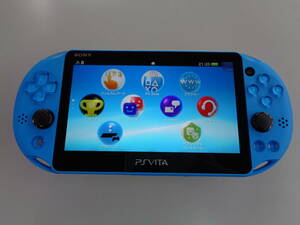 SONY PlayStation Vita PSVITA　アクア・ブルー　PCH-2000　本体のみ　動作チェック済み　中古品　即決