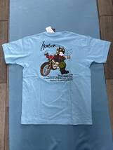 NORTON！242N1007B カフェジェームス刺繍Tシャツブルー L_画像1