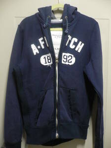 ◆Abercrombie＆Fitch アバクロンビーアンドフィッチ◆ネイビー ジップアップ スウェット パーカ 長袖 size:L ゆうパック60サイズ