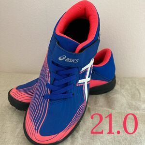 asics アシックス　21.0 LAZER BEAM レイザービーム　青xピンク