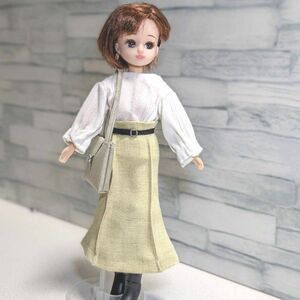 リカちゃん 服 洋服 ハンドメイド 着せ替え 手作りスカート 長袖 トップス アウトフィット