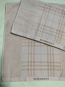 バーバリー BURBERRY フェイスタオル　ベージュ　未使用　２枚　シャーリング　パイル