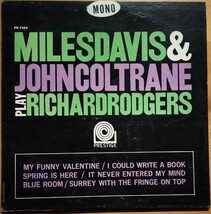 PRESTIGE 右紺 初期MONO盤　MILES DAVIS & JOHN COLTRANE Play Richard Rodgers　Red Garland　マイルス デイビス　ジョン コルトレーン_画像1