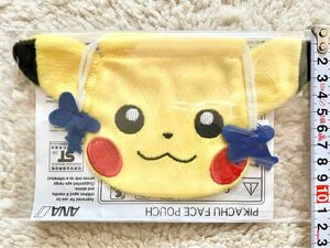 【未使用・非売品】ANA ポケモン　ピカチュウ　ポーチ　巾着袋　飛行機　ノベルティ　ポケットモンスター　Pokemon