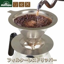 ◆送料無料(定形外)◆ コーヒードリッパー 1杯〜2杯用 モンターナ フィルター不要 ドリッパー アウトドア ◇ モンターナフィルターレス_画像2