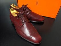 美品 使用回数少 エルメス 41.5 HERMES ウィングチップ ソフトドレスシューズ 箱付 8299_画像1