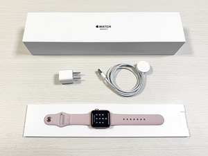 【中古】Apple Watch アップルウォッチ Series3 /38mm /アルミニウム /ゴールド /スポーツバンド（ピンク）【付属品完備】