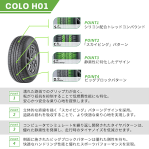 2本セット 165/55R15 2023年製造 新品サマータイヤ GRENLANDER COLO H01 165/55/15の画像5