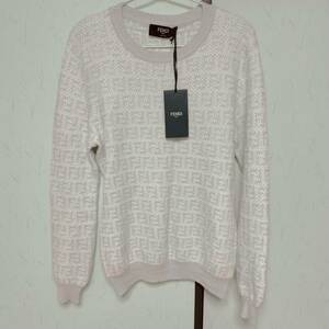 美品 FENDI フェンディ FF SWEATER セーター 48サイズ　SPRING SUMMER 2023年 カラー BIANCO イタリア製