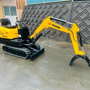 ★YANMAR★ヤンマーB08★ミニユンボ★ミニショベル★ハサミ／バケット★850hr★シート新品★パターン切り替えありの画像5