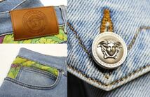 VERSACE プリント切替 デニムジャケット パンツ セットアップ A230643 A83487ヴェルサーチ DENIM SET-UP メドゥーサ バロック 50 33 K-19_画像9