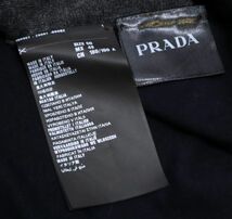 国内正規 PRADA マルチバイカラー バージンウール ボタンカーディガン プラザ ニットカーデ セーター グレー×ネイビー×ブラック 50 K-25_画像8