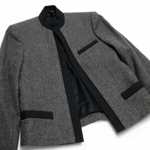 国内正規品 Dior HOMME エディ期 06AW 6HH1022921 スタンドカラーウールトリムジャケット ディオールオム WOOL JACKET グレー 44 M-16の画像4