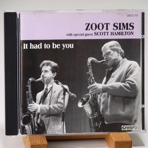 【廃盤】ズート・シムズ　スコット・ハミルトン　ZOOT SIMS　SCOTT HAMILTON　IT HAD TO BE YOU 　オススメ！！！