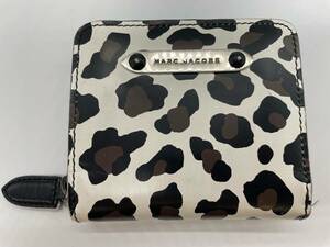 S3834G MARC JACOBS マークジェイコブス 二つ折り財布 レザー アニマル柄 レオパード柄 小銭入れ有 札入れ有 ウォレット