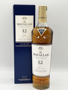 K890【未開栓】The MACALLAN マッカラン 12年 ダブルカスク 700ml 40％ スコッチ ウイスキー 箱付 モルト 洋酒 お酒 ■