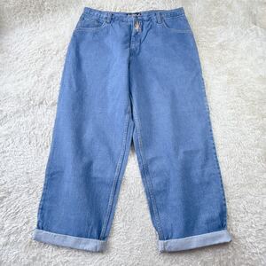 Karl Kani/カールカナイ ジーンズ w42 ワイド 大きいサイズ ビッグサイズ デニムパンツ ボタンロゴ メンズ 