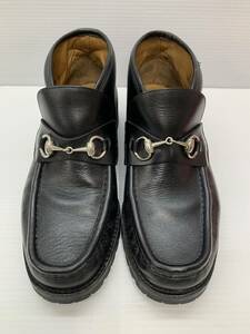 172-KB1888-100s GUCCI グッチ ホースビット レザーチャッカ―ブーツ 114 0067 EU:40.5 