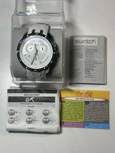 3-19a★電池交換済　稼働品★ 美品★スウォッチ YRS426 Swatch Irony クロノグラフ & レトログラード メンズ 腕時計 