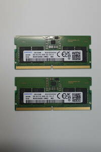 【8GB x 2枚組】SAMSUNG ノートPC用メモリ DDR5 SODIMM PC5-5600B 16GB