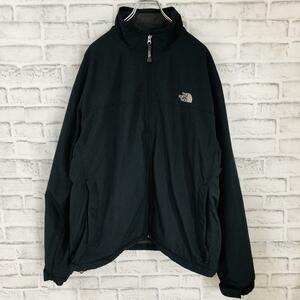 ノースフェイス　THE NORTH FACE　ナイロンジャケット　ジップジャケット　ブラック　L　フリース裏地　黒　アウトドア　アウター　メンズ