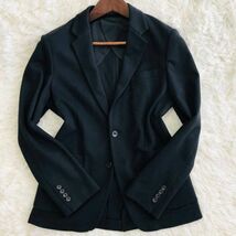 N.G.A.C.　スーツ　セットアップ　テーラードジャケット　M/XL　ブラック　黒　センターベンド　ウール　スウェット　ブレザー　メンズ_画像2