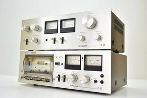 PIONEER SA-7600 プリメインアンプ + CT-500 カセットデッキ[パイオニア][STEREO AMPLIFIER][CASSETTE DECK][オーディオ]24M