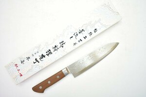 日本橋 木屋 墨流し 御料理包丁 刃渡り16.5cm[万能][三徳包丁][ダマスカス][料理][キッチン][刃物][職人]2M