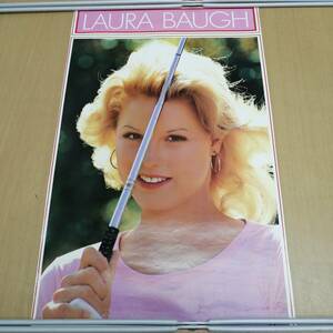 イ24031120　古いポスター　LAURA BAUGH　ローラ・ボー　女子プロゴルファー　アメリカ　グリーンの妖精　定形外発送