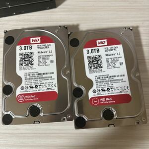 【二枚セット】Z1/Z2:(動作保証/使用0時間)Western Digital Red 3TB WDC WD30EFRX 3.5インチ SATA HDD