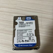 W21:【動作保証/使用0時間】WD 750GB HDD WD7500BPVT 2.5インチ 9.5mm厚 CrystalDiskInfo正常判定_画像1