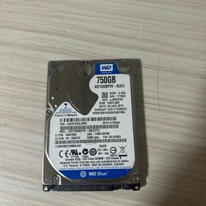 W24:【動作保証/使用0時間】WD 750GB HDD WD7500BPVX 2.5インチ 9.5mm厚 CrystalDiskInfo正常判定