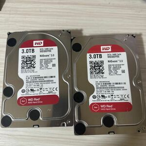 【二枚セット】Z17/18:(動作保証/使用0時間)Western Digital Red 3TB WDC WD30EFRX 3.5インチ SATA HDD