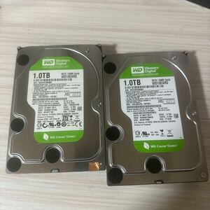 二枚セット/B5/6:（動作保証/使用0時間/フォーマット済み） WDC SATA 3.5インチHDD SATA 1000GB 1TB WD10EARS