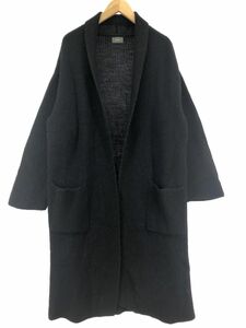 WIRROW ウィロウ ウール100% ロング ニット カーディガン size1/黒 ◆■◎ ☆ ebc6 レディース