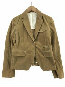 MACPHEE McAfee Tomorrowland вельвет tailored jacket sizeM/ Camel *# * ebc6 женский 