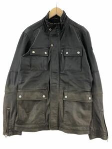 DIESEL ディーゼル 羊革 グラデーション ジャケット sizeS/黒系 ◇■◎ ☆ ebc6 メンズ