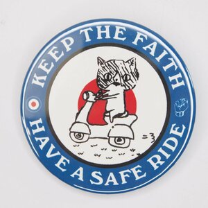 Button badge 54mm scooter cat 缶バッジ スクーターキャット Vespa Lambretta ベスパ ランブレッタ 50S 100 ET3 GTR RALLY PX200E 160GS