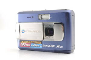 動作品 コニカミノルタ konica minolta DiMAGE X60 ディマージュ 青 ブルー コンパクトデジタルカメラ 管N8031