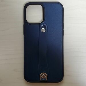 栃木レザー iPhone 12 Pro Max用 ハイブリッドケース ブルー