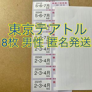 匿名発送 男性名 8枚 東京テアトル 株主優待券