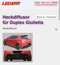 【最終出品】アルファロメオ ジュリエッタ リア ディフューザー LEDLtuning giulietta alfaromeo_画像6