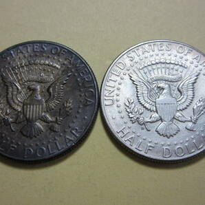 ３、アメリカ HALF DOLLAR銀貨 １９６４・６５年 ２枚 ２３，８６ｇの画像5