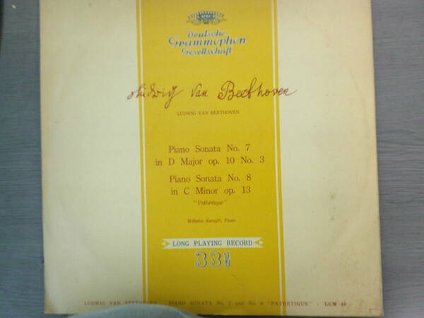 1263　中古レコード　ベートーヴェン　ピアノ奏鳴曲　第七番　ピアノ奏鳴曲　第八番　　LP版　