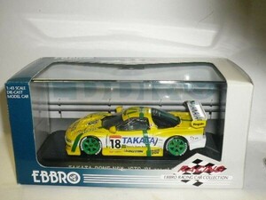 ☆1/43 EBBRO HONDA NSX JGTC TAKATA DOME '01 No.18 黄