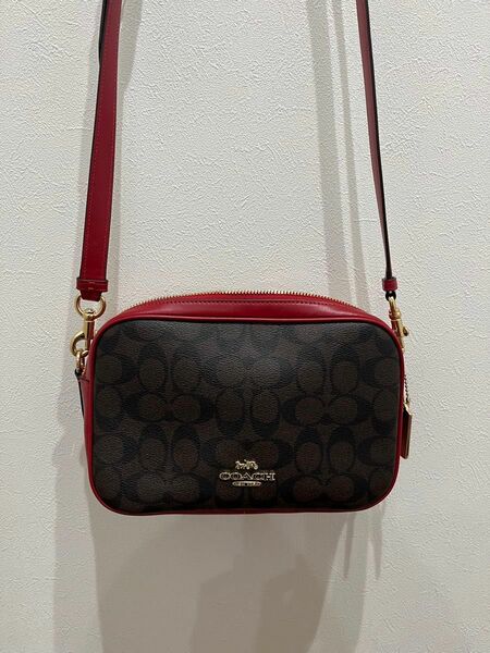 COACH ショルダーバッグ レザー Red