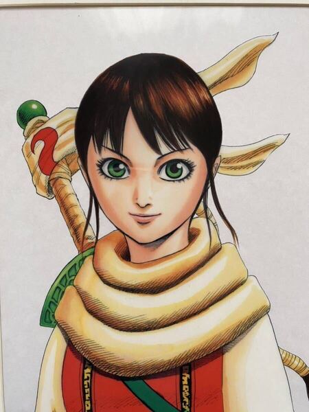 【額装品】キングダム 羌塊 原泰久 KINGDOM 検)セル画 原画 ポストカード イラスト ポスター