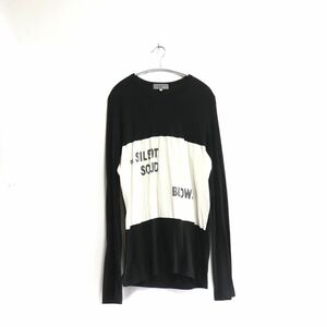 希少【Yohji Yamamoto Pour Homme ヨウジヤマモト プールオム】the silent sound blows / 切替 長袖 カットソー シャツ Tシャツ